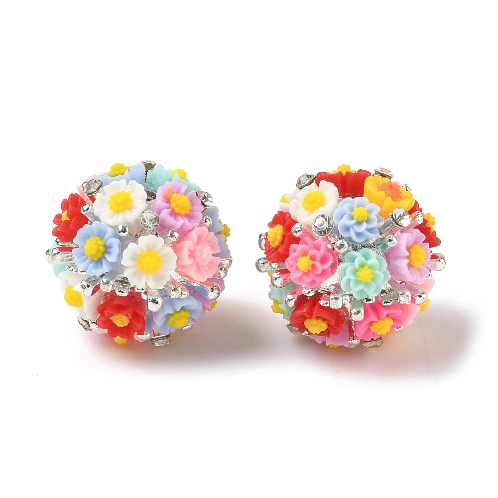 mărgele din rășină cu flori