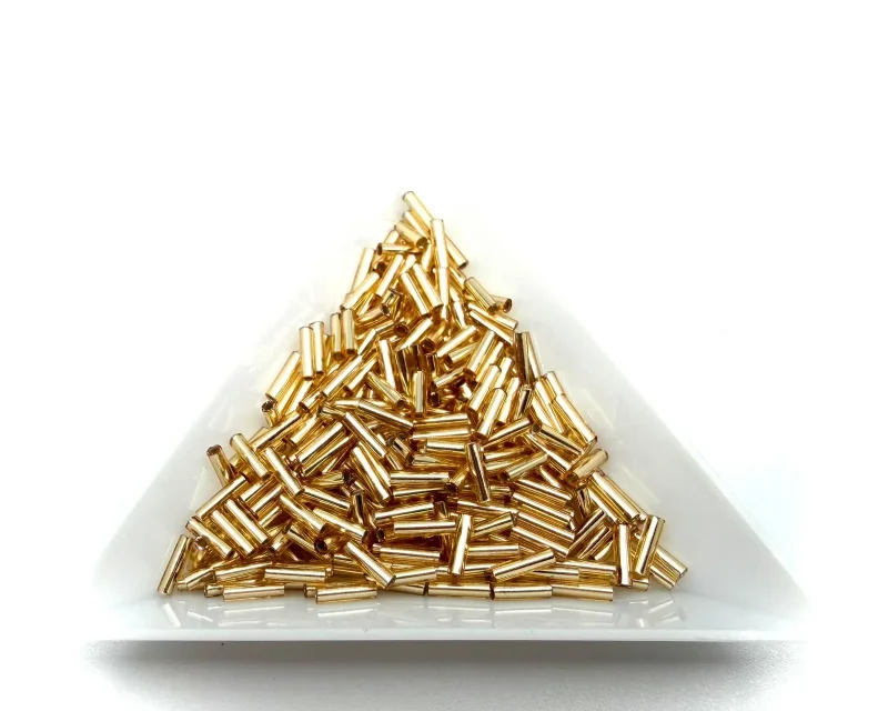 Miyuki Bugle 6mm Silver Lined Gold – 5g