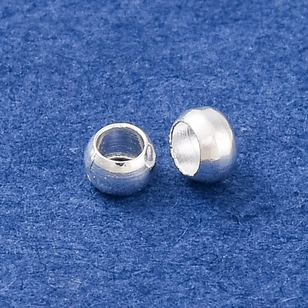 Mărgele tip Crimp Argintii 2.5mm – 100 buc - imagine 2