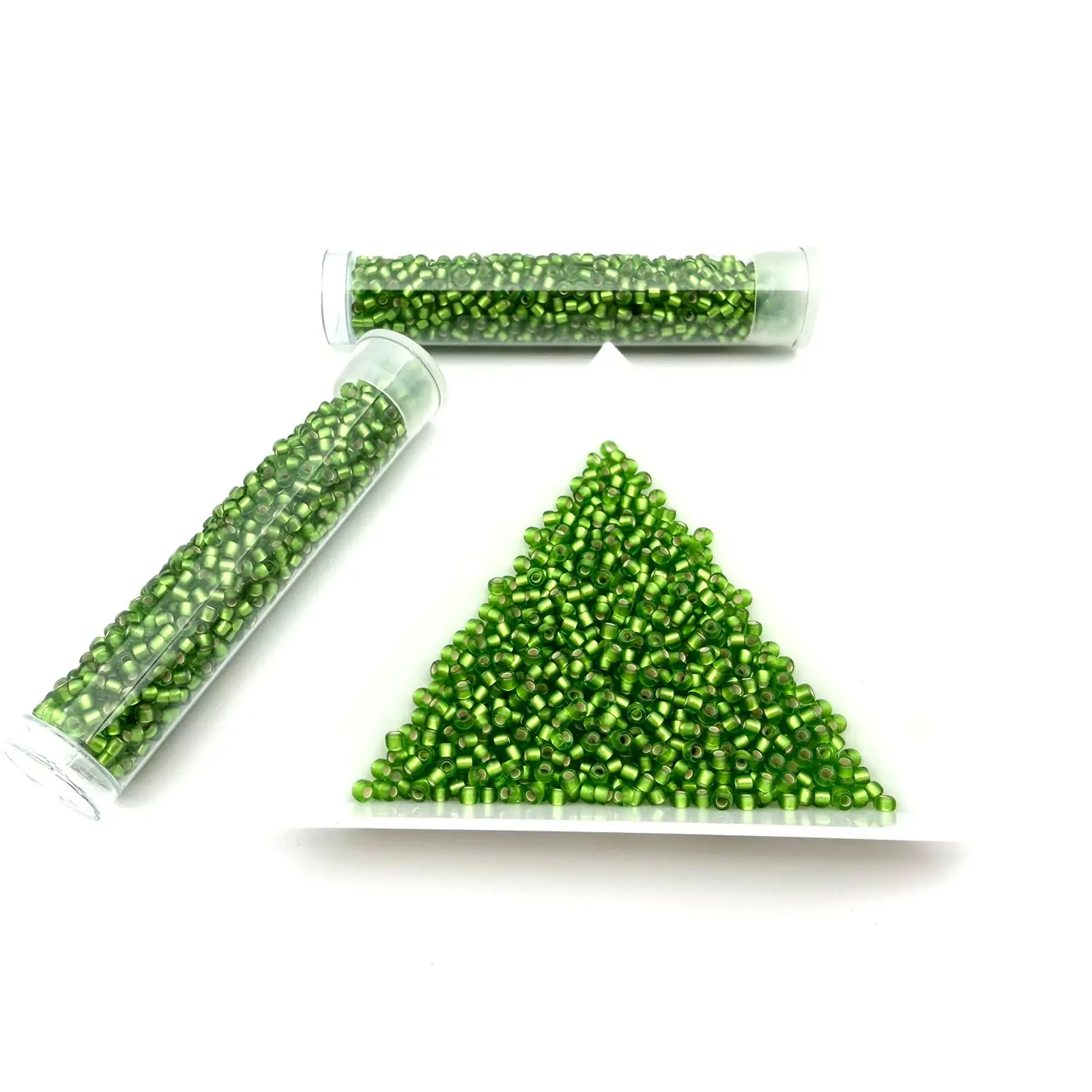 Toho Rotunde 11/0 Silver-Lined Frosted Peridot (TR-11-27F/A) – 8g