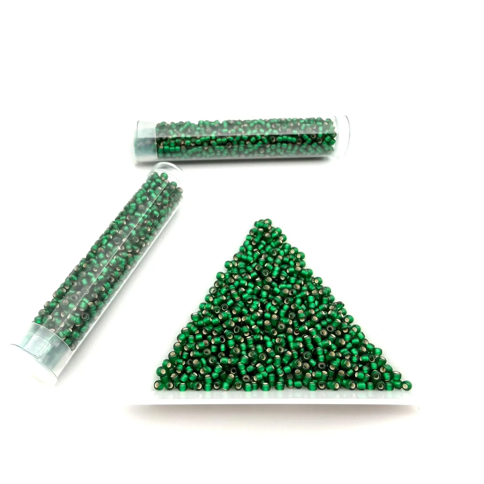 Toho Rotunde 11/0 Silver-Lined Frosted Green Emerald (TR-11-36F/A) – 8g