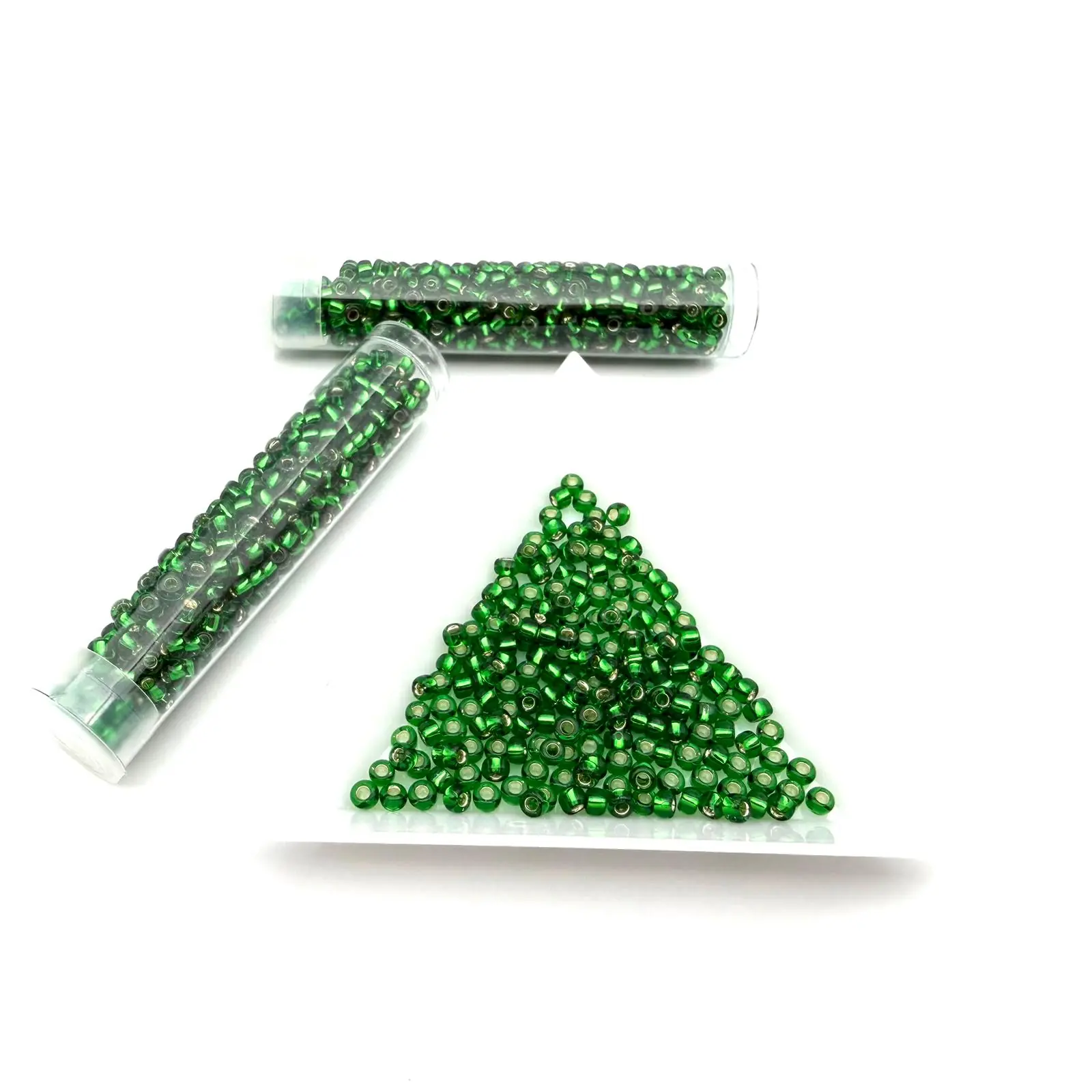 toho 8/0 silver lined grass green