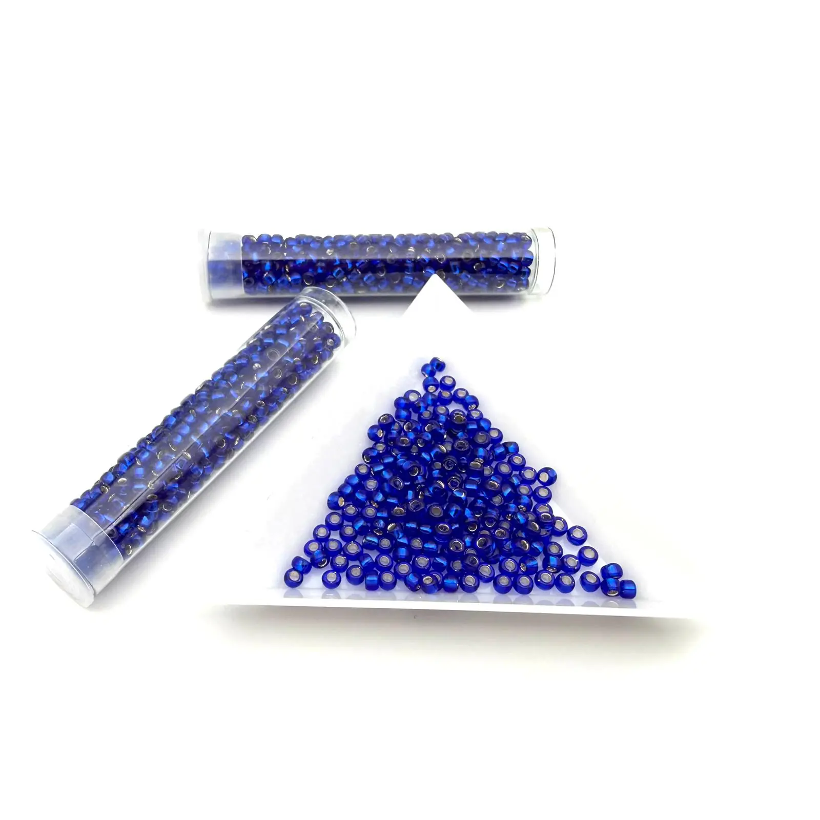 toho 8/0 silver lined cobalt