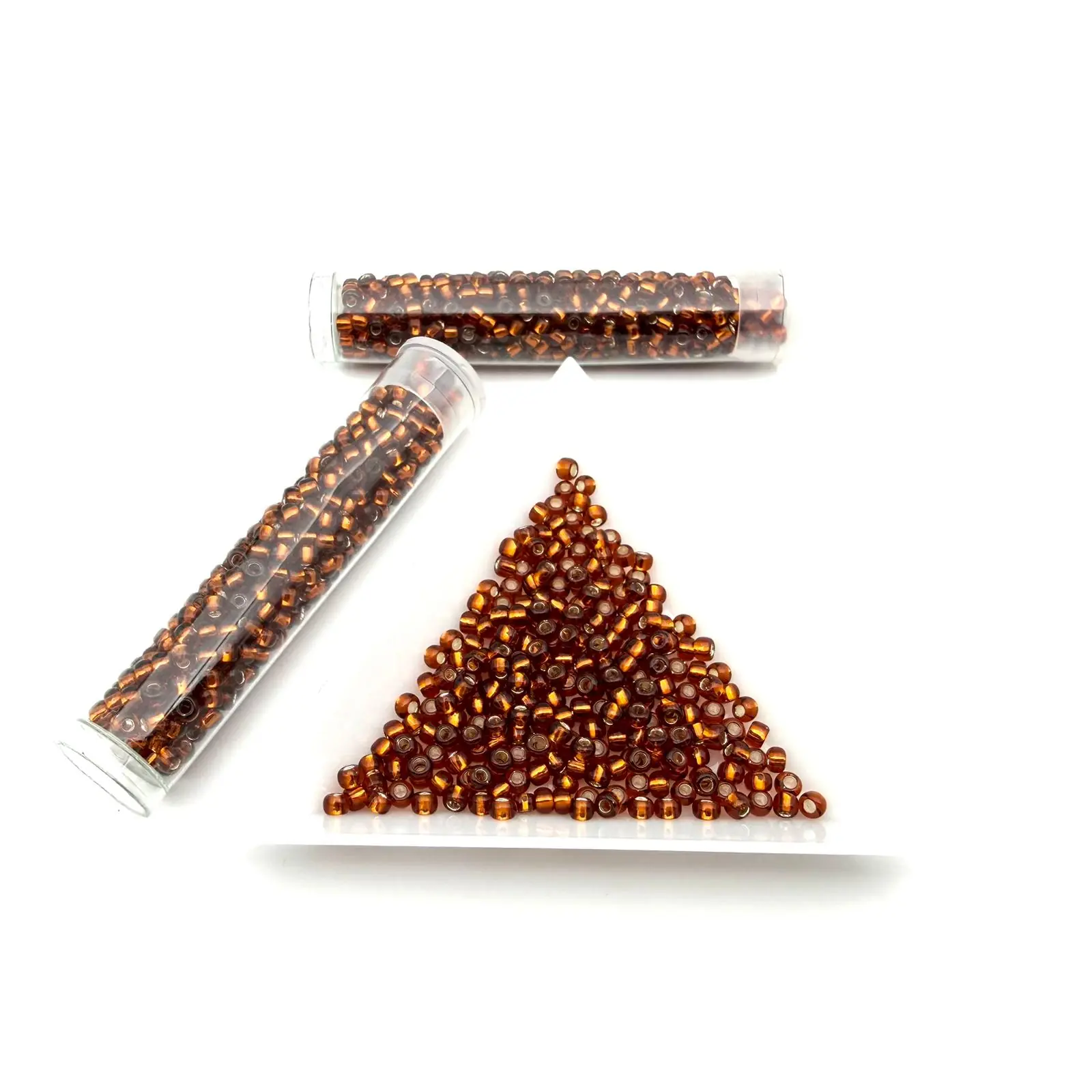 toho 8/0 smoky topaz