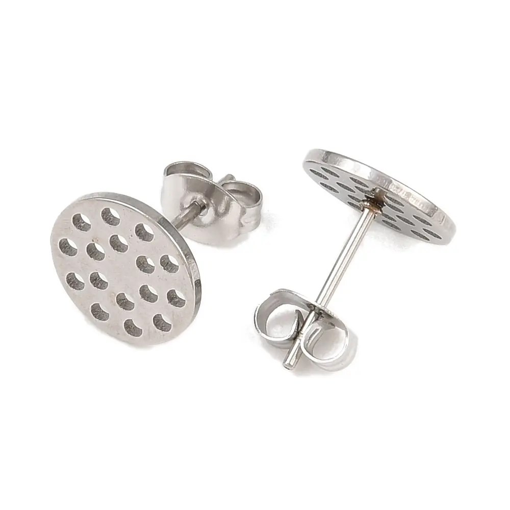 Baze Fagure Inox pentru Țesut Mărgele – 2 buc