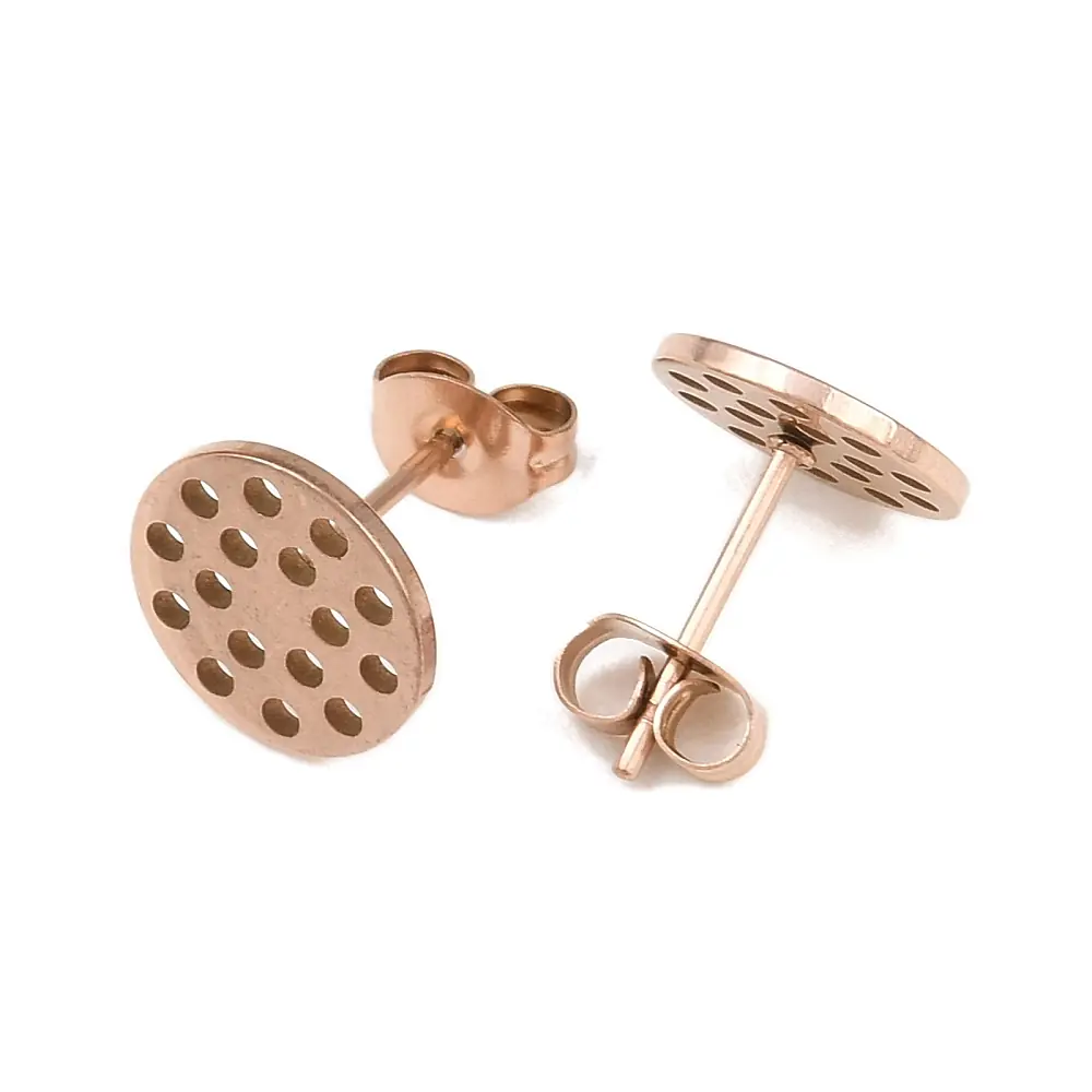 Baze Fagure Rose Gold pentru Țesut Mărgele – 2 buc