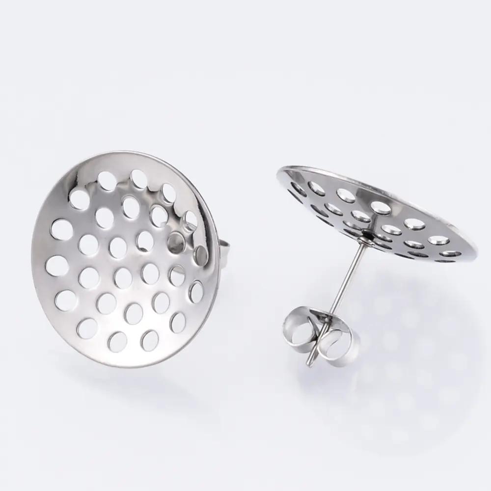 Baze Inox pentru Țesut Mărgele cu Dop Inclus – 2 buc - imagine 3