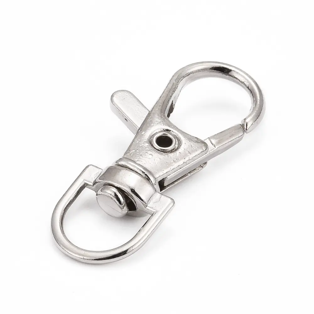 Carabină Breloc Rotativă Argintie 37mm