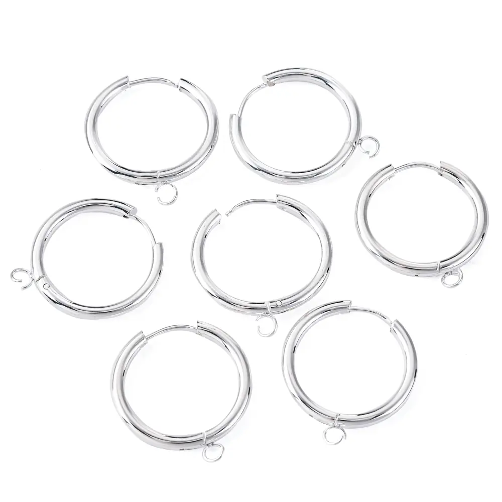 Cercuri Click din Inox 25mm cu Buclă – 2 buc