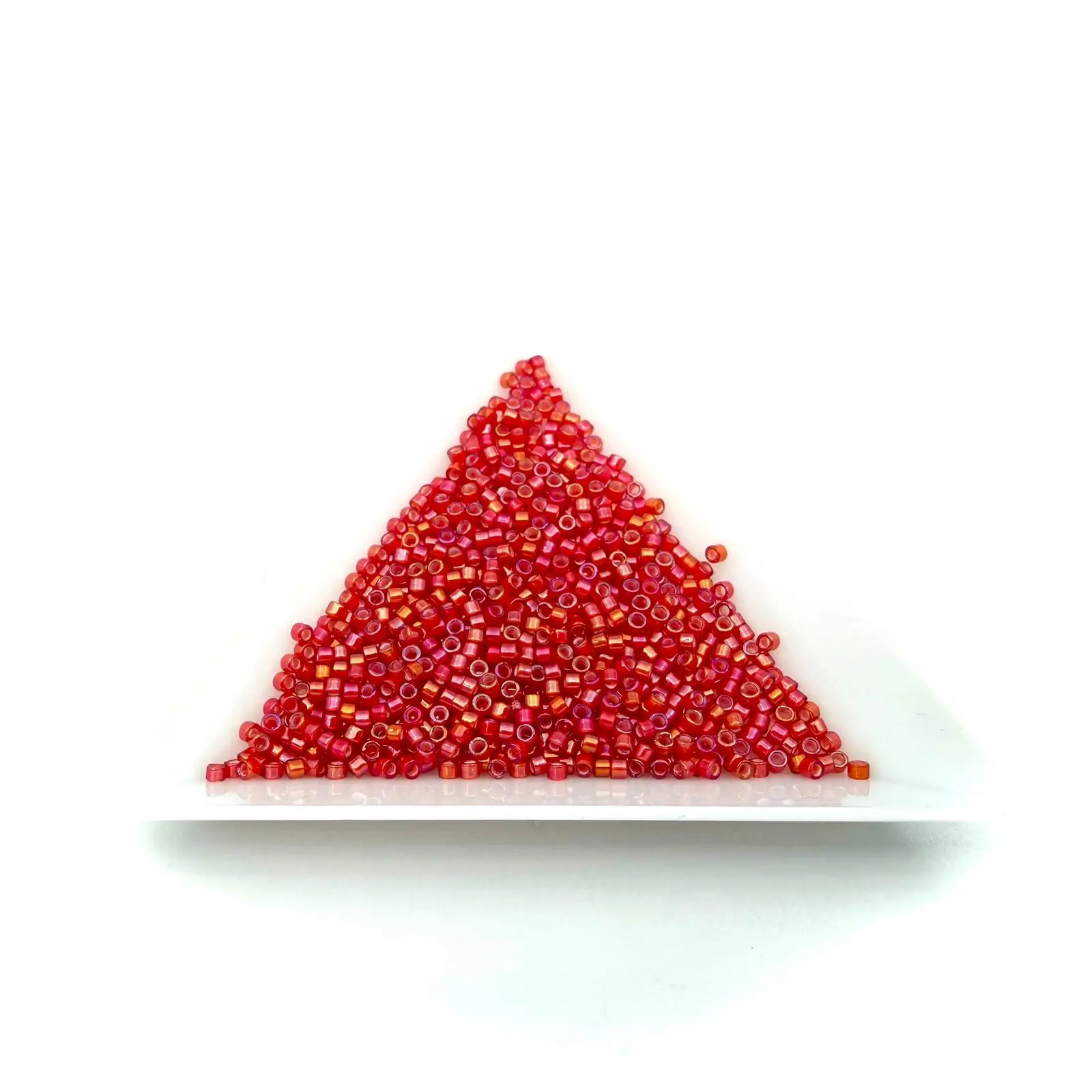 Miyuki Delica 11/0 White Lined Flame Red AB – 5g