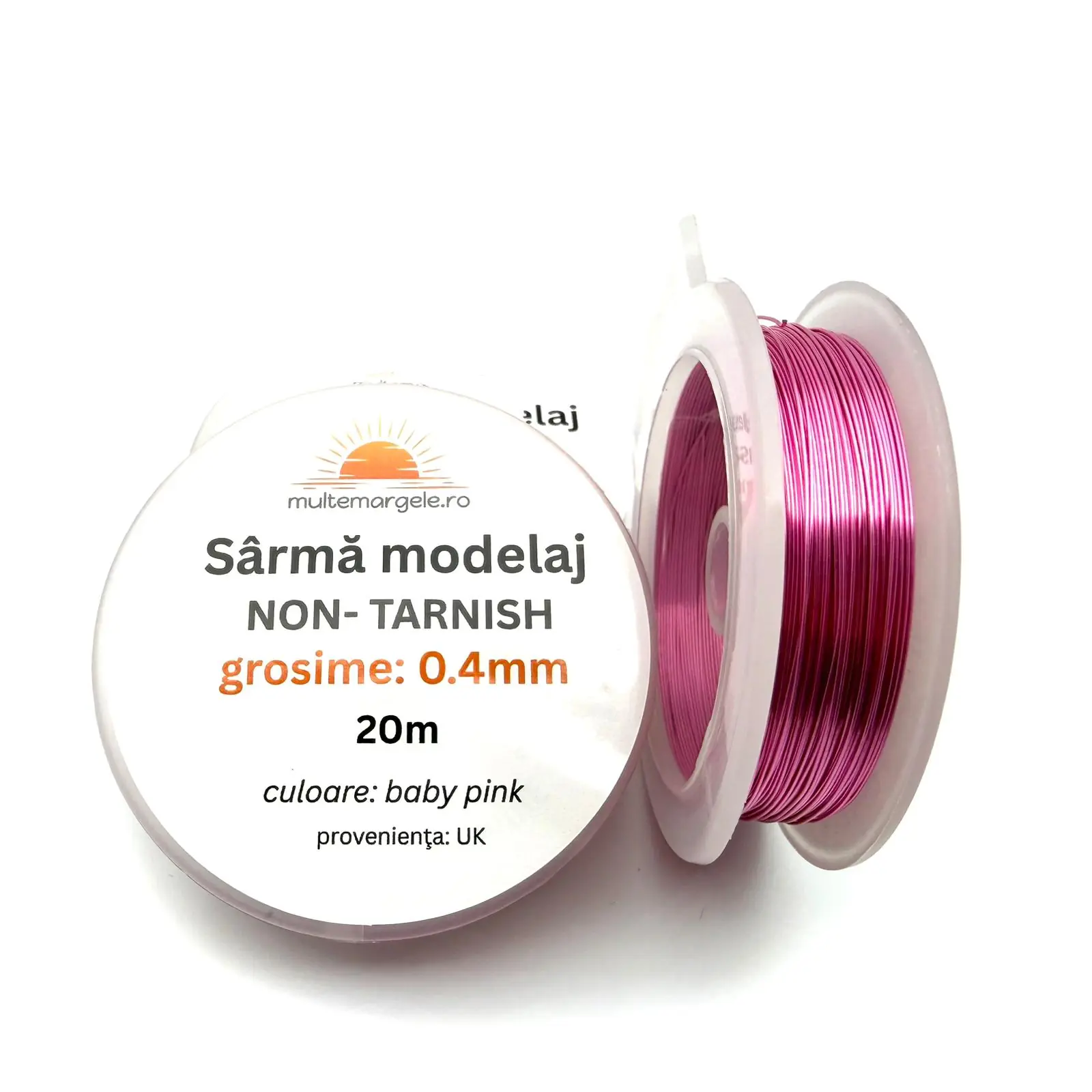 Sârmă Modelaj Non Tarnish Roz 0.4mm – 20m