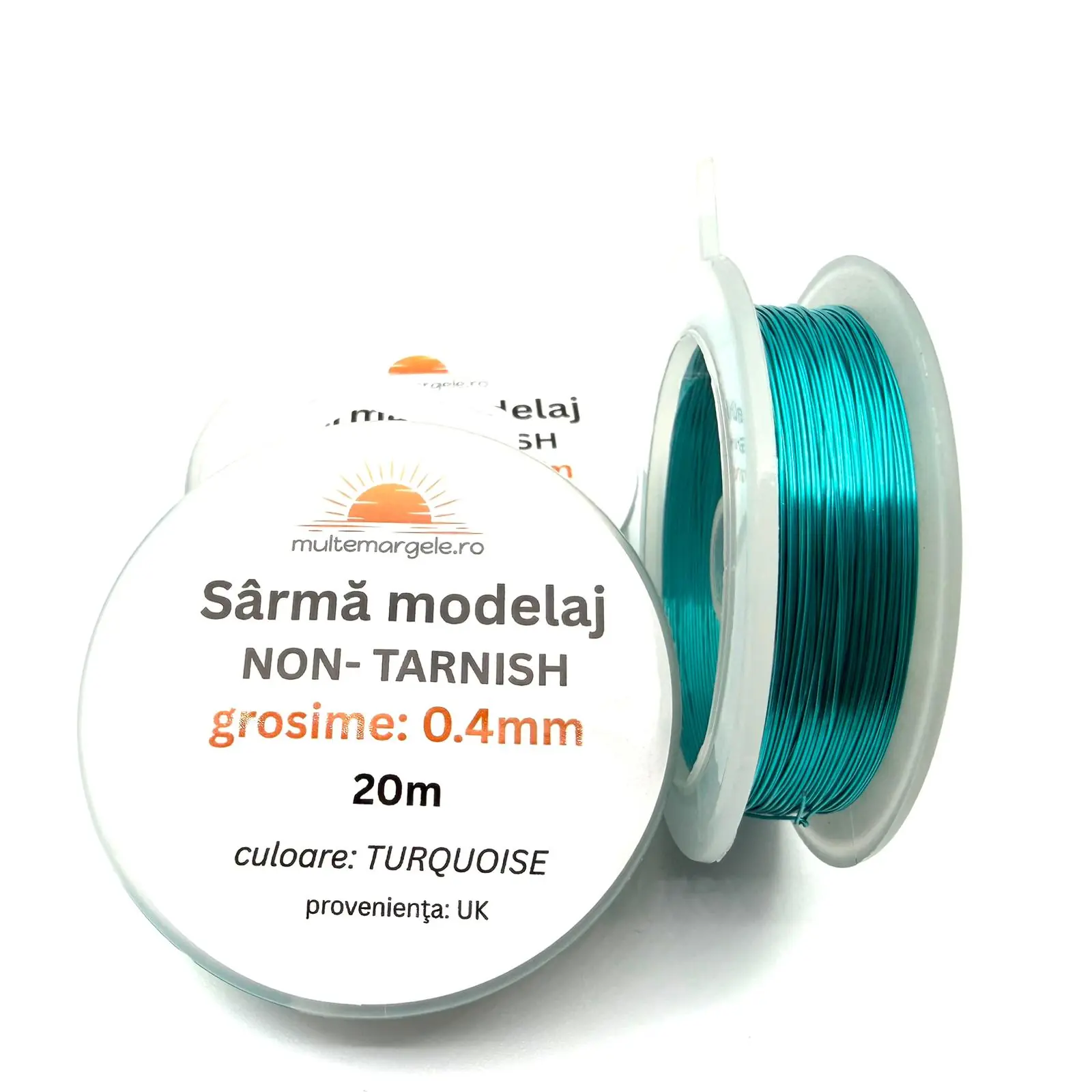 Sârmă Modelaj Non Tarnish Turquoise 0.4mm – 20m