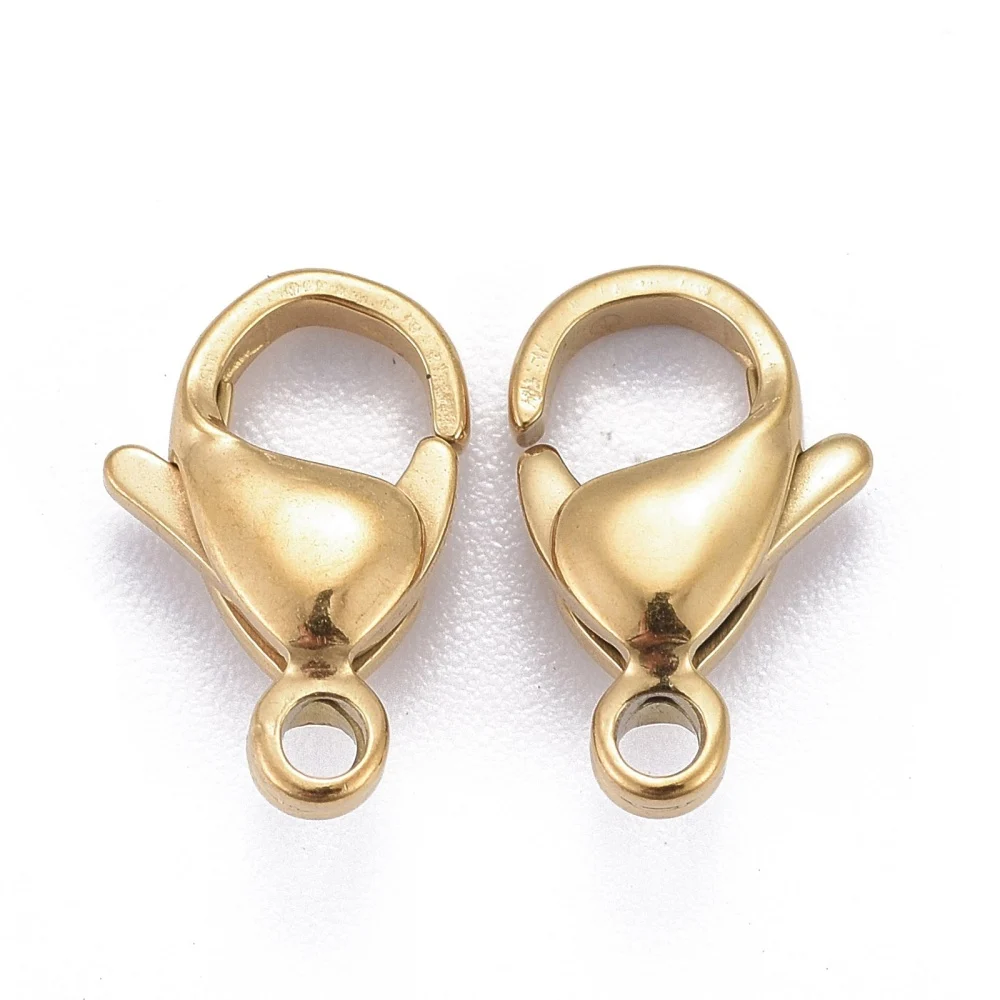 Carabină din oțel inoxidabil 304, placată cu aur 18K, 11 mm - imagine 4