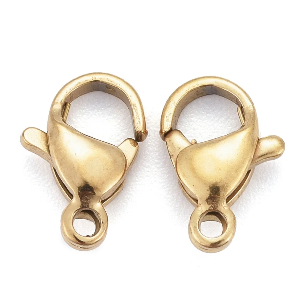 Carabină din oțel inoxidabil 304, placată cu aur 18K, 10 mm - imagine 4