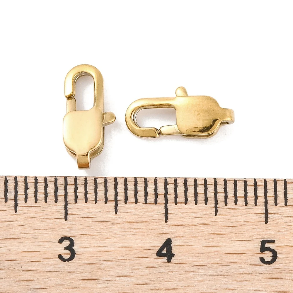 Carabină din oțel inoxidabil 304, aurie,11x5,5 mm - imagine 2