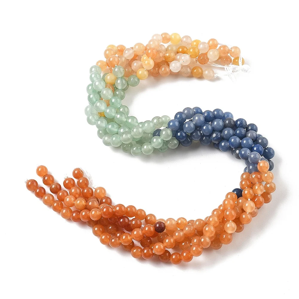 Aventurin natural multicolor, sferă 6 mm – șirag - imagine 3