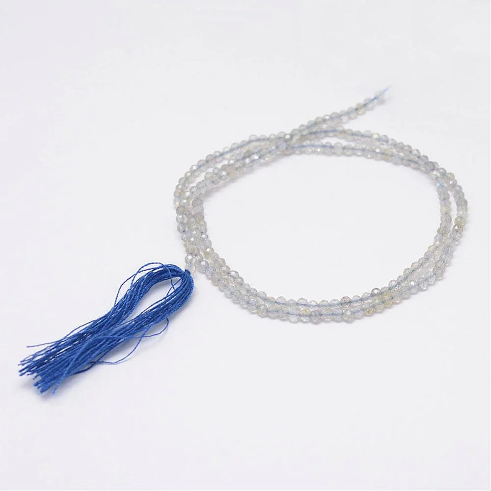 Labradorit natural fațetat, sferă 2 mm – șirag - imagine 4